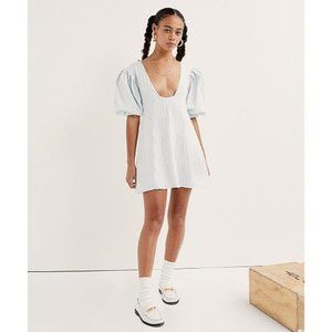For Love and Lemons Leslie Striped Mini Dress in Blue size XL NWT